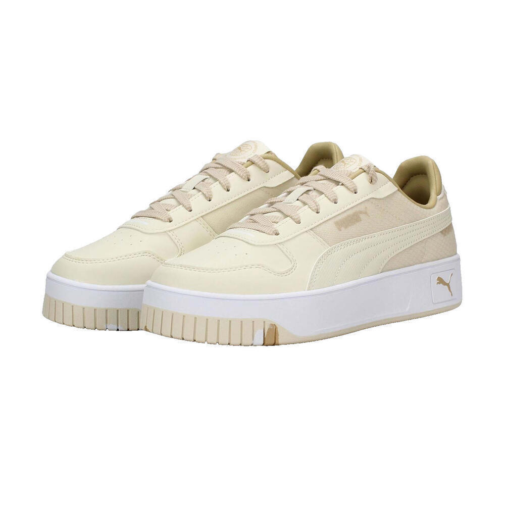 PUMA US-7.5 Women's Fashion Cream Lace Up Carina Street Better Platform Sneakers